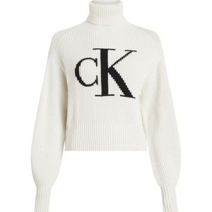 Calvin Klein Jeans Blown Up Loose Sweater Beige XS Vrouw
