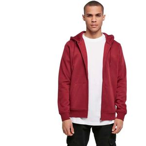 Build your Brand Heavy Zip Hoody BY012 - Burgundy