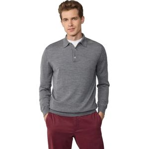 FaÇonnable Merino Lange Mouw Poloshirt