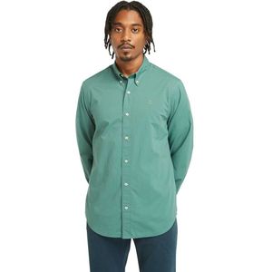 Timberland Stretch Poplin Long Sleeve Shirt Groen M Man