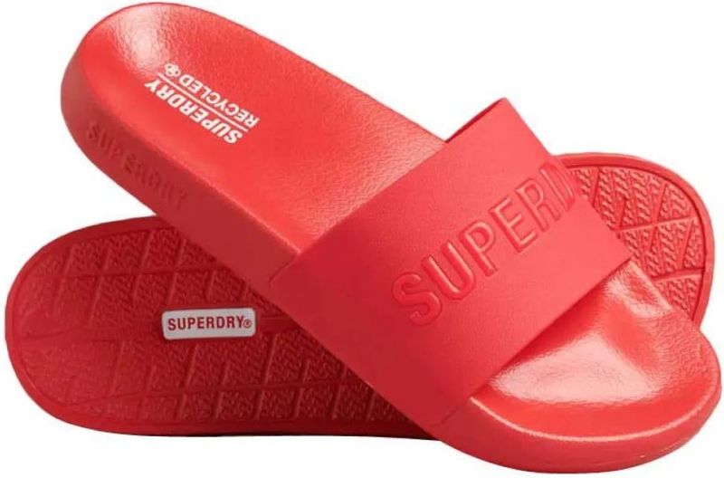 Superdry - Zwembadslippers - Vegan - Met Voorgevormd Voetbed - Zwart