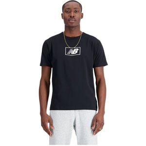 New Balance Nb Essentials Logo Short Sleeve T-shirt Zwart XL Man