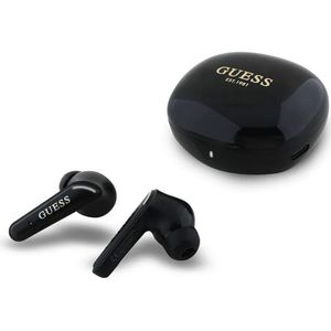Guess - Glossy Classic Logo - Draadloze Oordopjes - Zwart - Kunststof