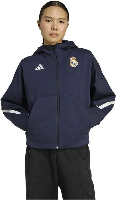 Dames sweatshirt met rits en capuchon Real Madrid Z.N.E. Anthem 2025/26