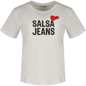Salsa Jeans Heart Branding T-shirt Met Korte Mouwen