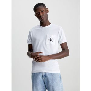 Calvin Klein Jeans Core Monologo Pocket Slim T-shirt Met Korte Mouwen