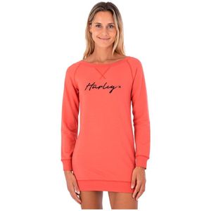 Hurley Oceancare One&only Script Long Sleeve Dress Oranje XS Vrouw