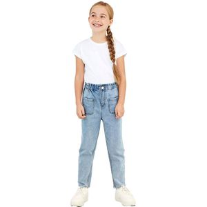 Name It Bella Tazza Shaped Ankle High Waist Jeans Blauw 14 Years