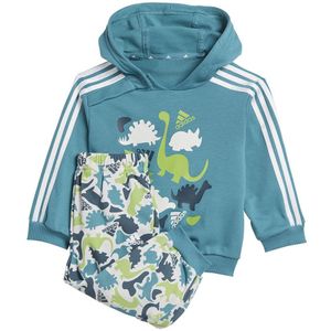 Adidas Dino Camo Allover Print French Terry Jogger Set Blauw 24 Months-3 Years