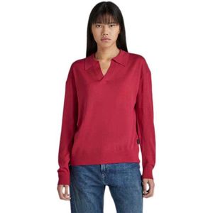 G-star Polo Sweater Rood S Vrouw