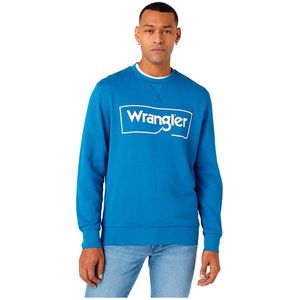 Wrangler Frame Logo Regular Fit Sweatshirt Blauw L Man