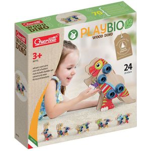 Quercetti Playbio Houten Dinosaurus 24 Stukken