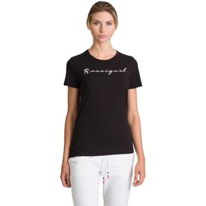 Rossignol Logo Rossi Short Sleeve T-shirt Zwart S Vrouw