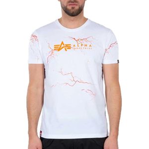 Alpha Industries Lightning All Over Print T-shirt Wit Man