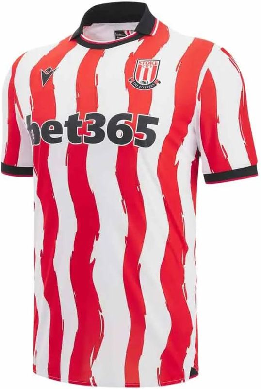 Macron - Stoke City FC 25/26 - Thuis T-shirt - Korte Mouwen - Rood en Wit