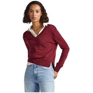 Pepe Jeans Donna V Neck Sweater Paars M Vrouw