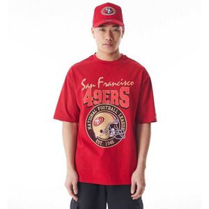 New Era - NFL Helmet Grphc Oversized - T-shirt - Rood - Korte Mouwen