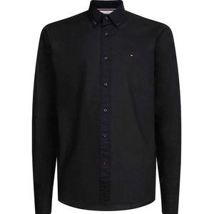 Tommy Hilfiger Core Flex Poplin Rf Long Sleeve Shirt Zwart M Man