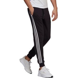 Adidas Essentials Fleece Fitted 3-stripes Pants Zwart S / Regular Man