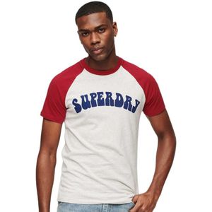 Superdry Vintage Superbam Raglan Short Sleeve T-shirt Wit 2XL Man