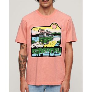 Superdry Neon Travel Graphic Loose Short Sleeve T-shirt Oranje XL Man