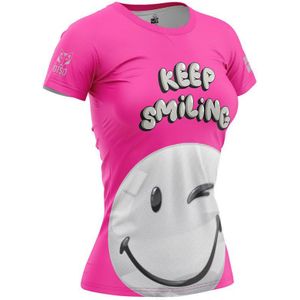 Otso Smileyworld Smiling Short Sleeve T-shirt Roze XS Vrouw