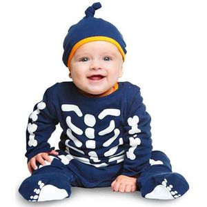 Viving Costumes Cotton Skeleton Baby Costume Blauw 0-6 Months