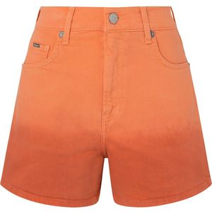 Pepe Jeans Stella Dip 1/4 Shorts Oranje 28 Vrouw