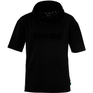 Kempa Black & White Hooded T-shirt Met Korte Mouwen