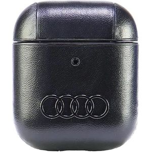 Audi - AU-AP-GT/D3-BK - Hoes - Zwart - Lederen voor AirPods 1/2
