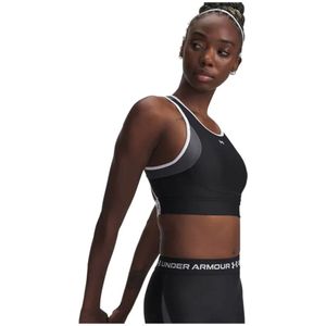 Under Armour - Crossback Mid Open Back - Sport Bh - Zwart - Medium Support