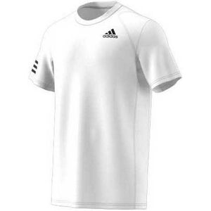 Adidas Badminton Club 3 Stripes Short Sleeve T-shirt Wit L Man