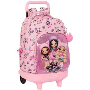 Safta Compact With Trolley Wheels Nanana Fabulous Backpack Roze
