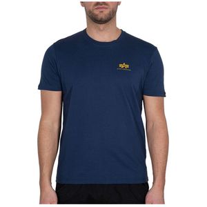 Alpha Industries Basic Small Logo Short Sleeve T-shirt Blauw XL Man