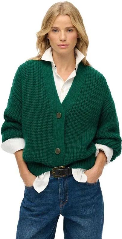 Superdry - Grof Gebreid Vest - V-hals - Cardigan