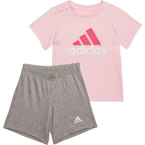 Adidas Bl Co Set Grijs,Roze 6-9 Months Meisje