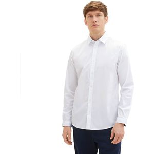 Tom Tailor 1037435 Stretch Poplin Overhemd Met Lange Mouwen