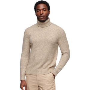 Superdry Brushed Roll Neck Sweater Beige S Man