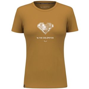 Salewa Pure Heart Dry Short Sleeve T-shirt Bruin XL Vrouw