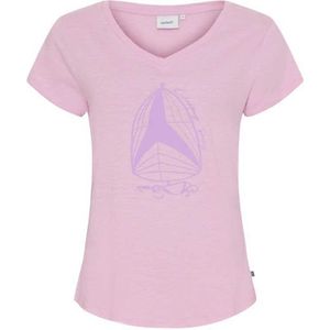 Sea Ranch Asta Short Sleeve V Neck T-shirt Roze 3XL Vrouw