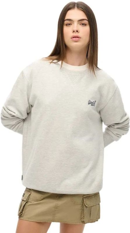 Superdry - Essential Logo - Sweatshirt - Oversized - Licht Geborsteld