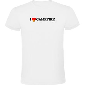 Kruskis I Love Campfire Short Sleeve T-shirt Wit S Man