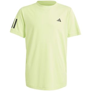 Adidas Club 3 Stripes Short Sleeve T-shirt Geel 5-6 Years Jongen