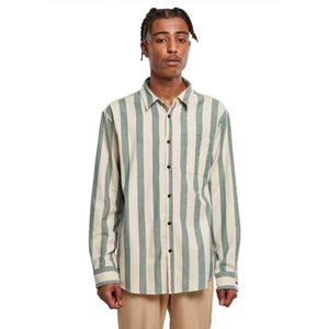 Urban Classics Striped Long Sleeve Shirt Groen XL Man
