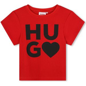 Hugo G00063 Short Sleeve T-shirt Rood 4 Years