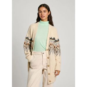 Pepe Jeansvoor vrouwen. PL702195 Vest Helia wit ecru (L), Casual, Polyester