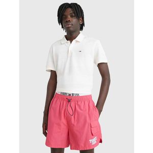 Tommy Jeans Classic Stripe Short Sleeve Polo Roze S Man