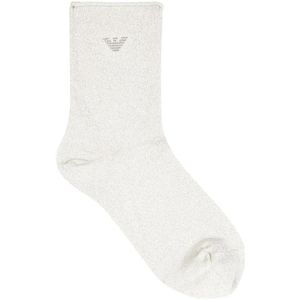 Emporio Armani - Ondergoed - Beige - Dames - Enkelhoge Sokken - Lurex Draad