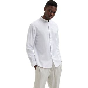 Selected Regular New Linen China Long Sleeve Shirt Wit L Man