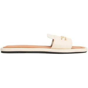 Tommy Hilfiger - LEATHER HORSEBIT MULE - Slippers - Eierschaal - Synthetisch